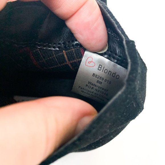 Blondo black suede zip up bootie waterproof 8 - Picture 7 of 7